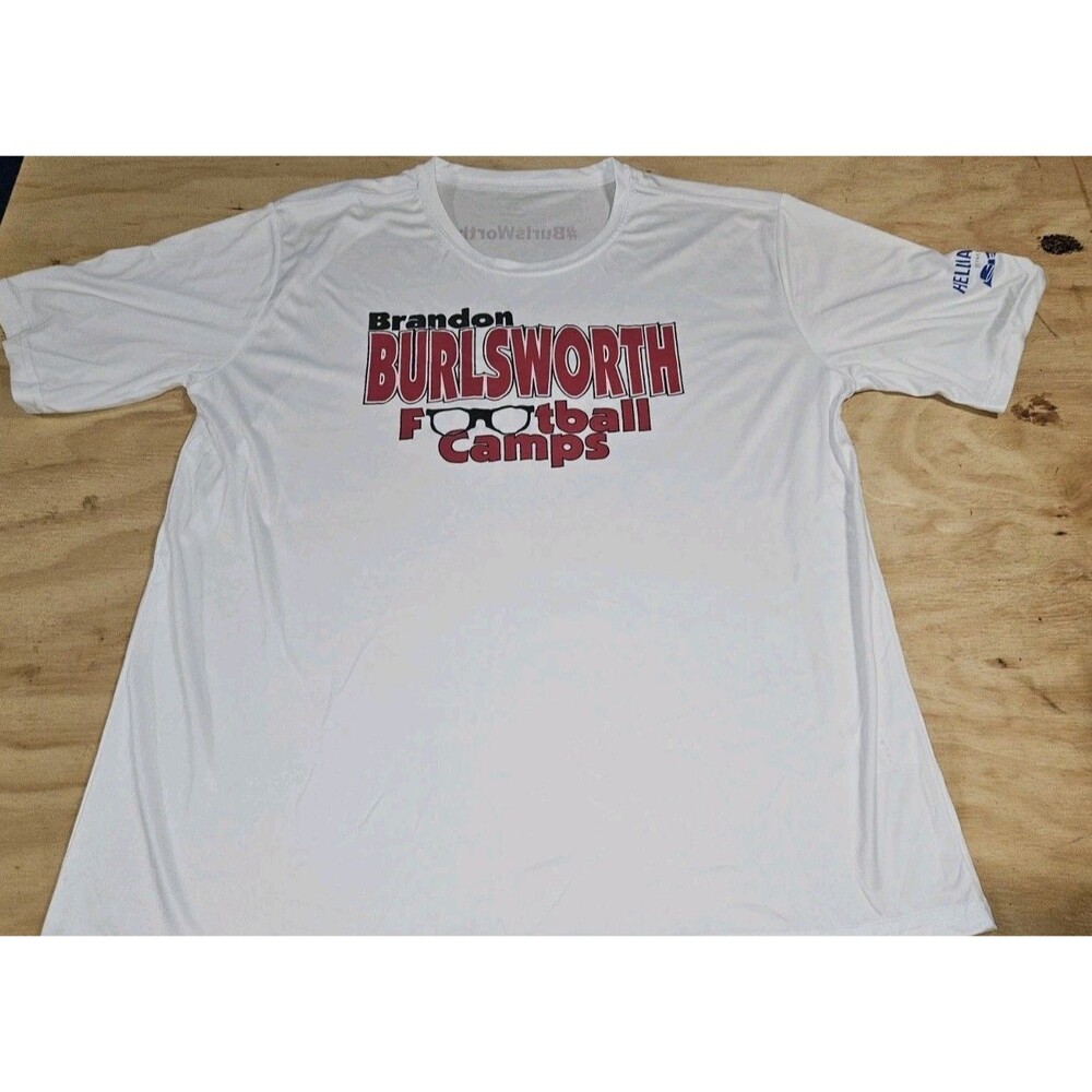 Arkansas Razorbacks Brandon Burlsworth Tshirt White DriFit Football camps XL NEW